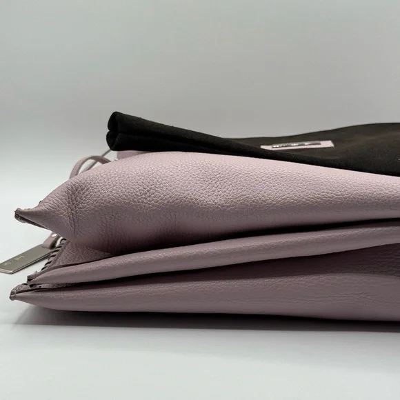 Woman's Elegant Business Leather Shoulder Pink Bag - Crafted by Ripani - Picture 6 of 16